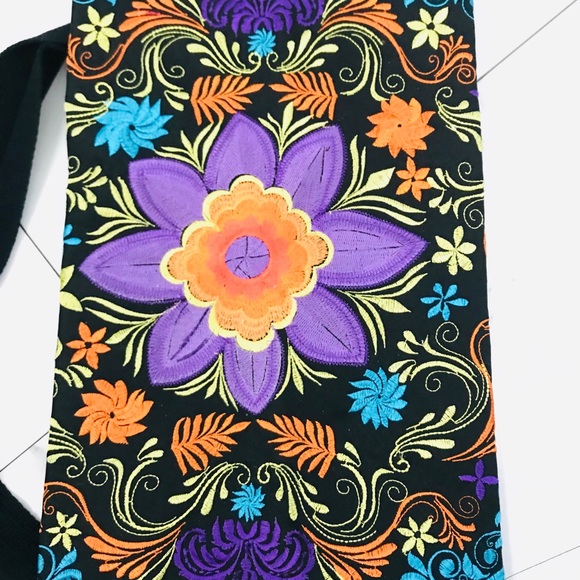 Authentic Duffle/Yoga Mat Bag Embroidered-Thailand - Picture 3 of 3